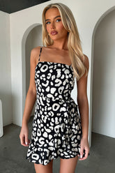 Grace Dress - Black Cheetah